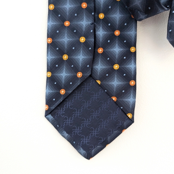 Harry Rosen Blue Woven Silk Tie - Picture 5 of 5